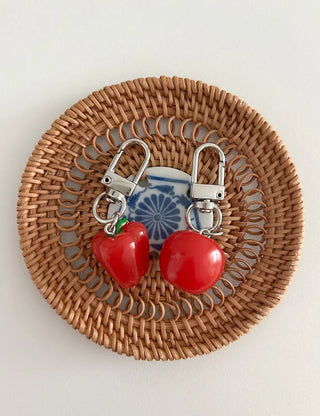 1+1 Fruit Cherry Vegetable Miniature Keyring Phone Strap
