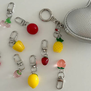 1+1 Fruit Cherry Vegetable Miniature Keyring Phone Strap