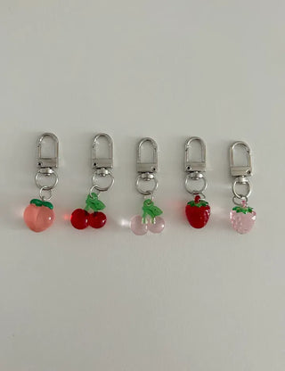 1+1 Fruit Cherry Vegetable Miniature Keyring Phone Strap