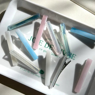 1+1 Pearl Holographic Stick Clip Side Hair Pin