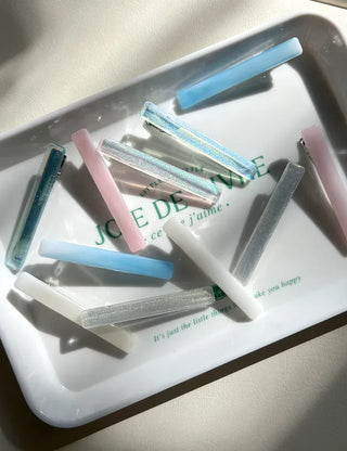 1+1 Pearl Holographic Stick Clip Side Hair Pin