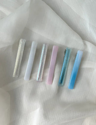 1+1 Pearl Holographic Stick Clip Side Hair Pin