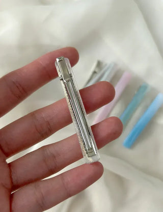 1+1 Pearl Holographic Stick Clip Side Hair Pin