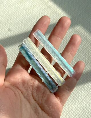 1+1 Pearl Holographic Stick Clip Side Hair Pin