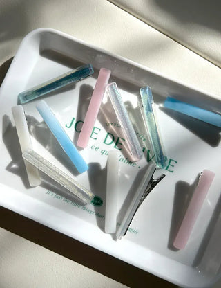 1+1 Pearl Holographic Stick Clip Side Hair Pin