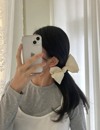 New rustling padded jacket, huge ribbon scrunchie hair tie