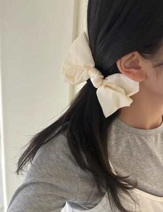 New rustling padded jacket, huge ribbon scrunchie hair tie