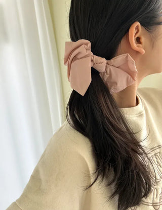 New rustling padded jacket, huge ribbon scrunchie hair tie