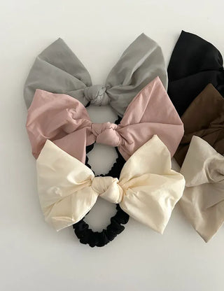 New rustling padded jacket, huge ribbon scrunchie hair tie