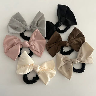 New rustling padded jacket, huge ribbon scrunchie hair tie