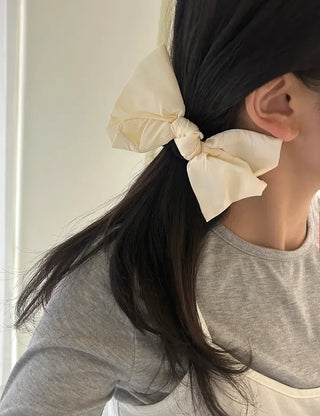 New rustling padded jacket, huge ribbon scrunchie hair tie