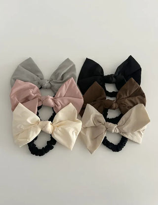 New rustling padded jacket, huge ribbon scrunchie hair tie