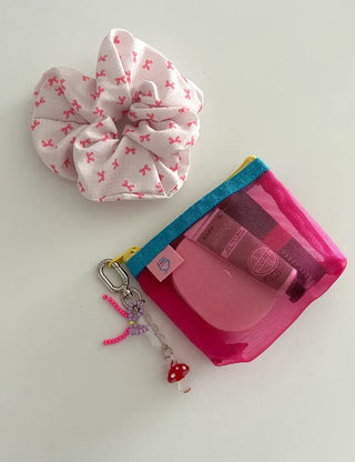 Colorful Mesh Mini Cosmetic Pouch Coin Purse