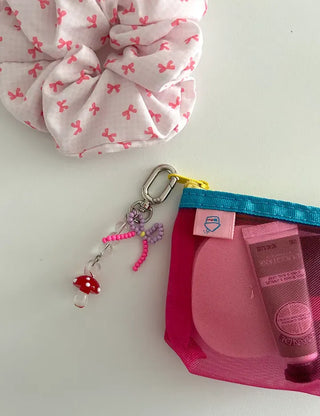Colorful Mesh Mini Cosmetic Pouch Coin Purse