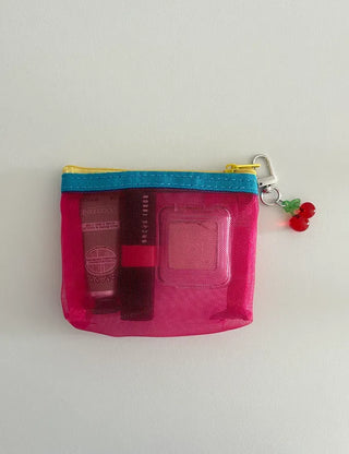 Colorful Mesh Mini Cosmetic Pouch Coin Purse