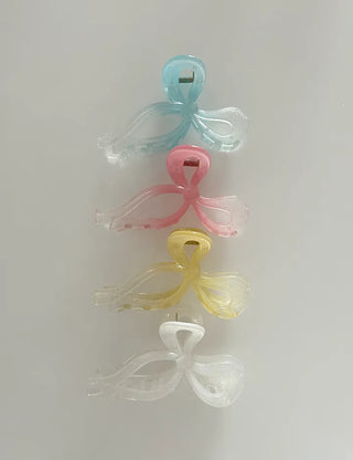 Large glitter gradient ribbon hair clip
