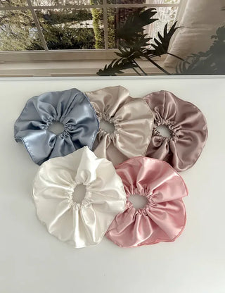 Premium) Large Size Satin Scrunchie Hair Tie
