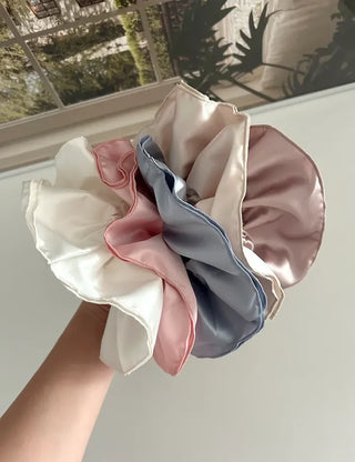 Premium) Large Size Satin Scrunchie Hair Tie