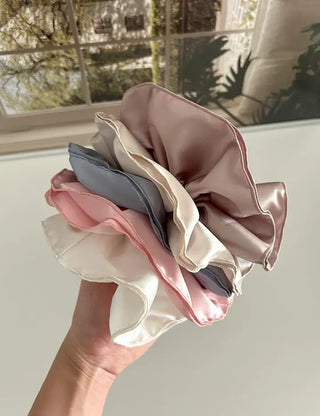 Premium) Large Size Satin Scrunchie Hair Tie