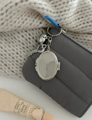 Love Key Hand Mirror Keyring Keychain Bag Charm