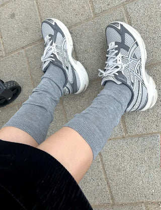 Length Summer See-through Knee Socks Ribbed Cotton Socks