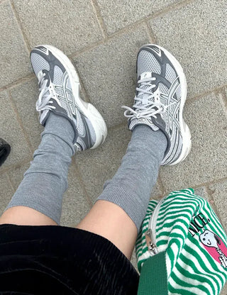Length Summer See-through Knee Socks Ribbed Cotton Socks