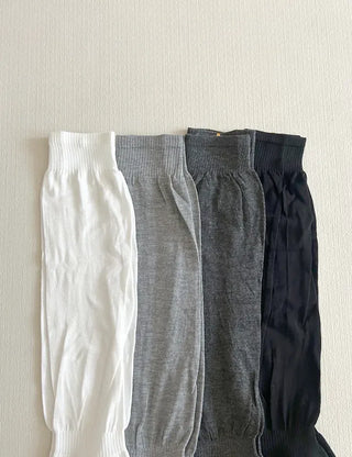 Length Summer See-through Knee Socks Ribbed Cotton Socks