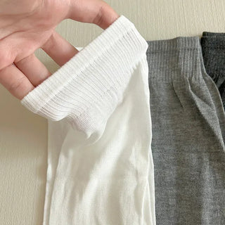 Length Summer See-through Knee Socks Ribbed Cotton Socks