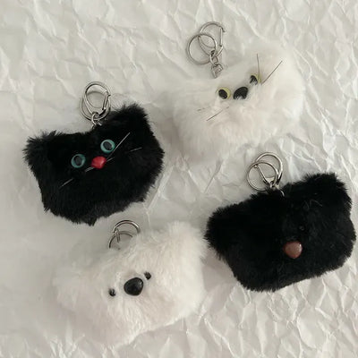 Cat Bear Face Keyring