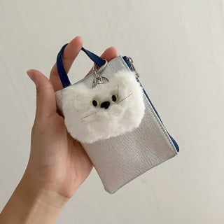 Cat Bear Face Keyring