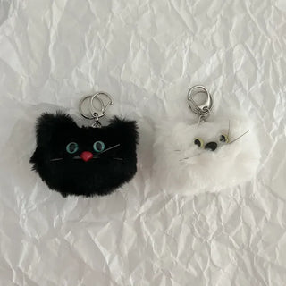 Cat Bear Face Keyring