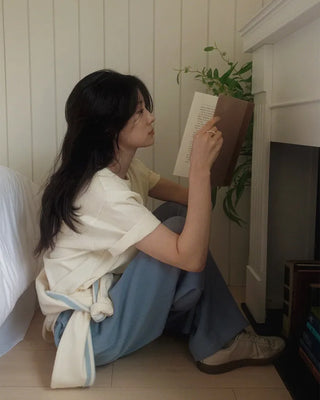 (Short-sleeved/Long-sleeved) Clean Cotton Daily Plain T-Shirt