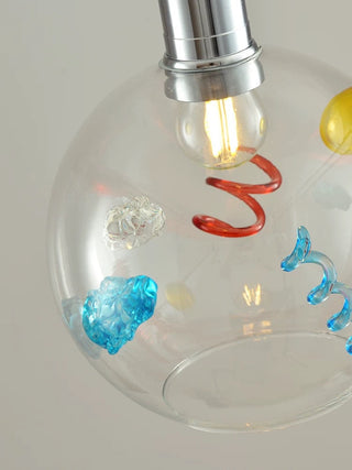 Mid-Century Colorful Glass Pendant Light