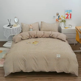 Gingham Plaid Duvet Cover Set