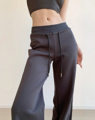 Low-waist drawstring sports trousers