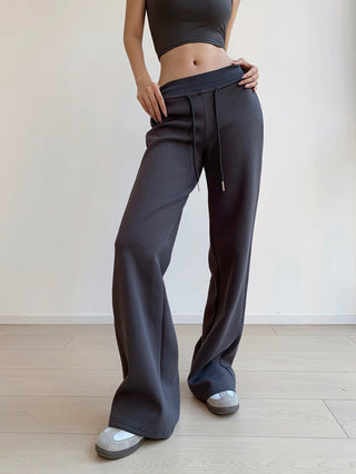 Low-waist drawstring sports trousers