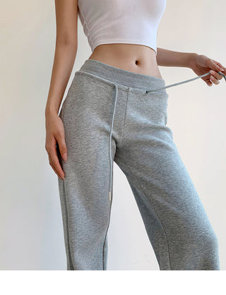 Low-waist drawstring sports trousers