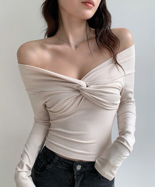Cross V-neck top