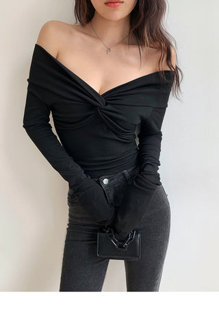 Cross V-neck top