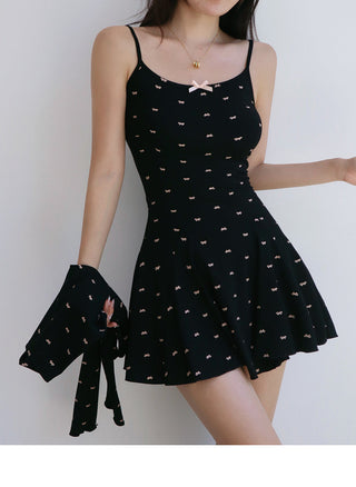 Slim cardigan dress suit