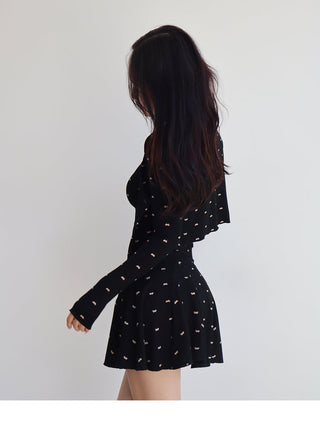 Slim cardigan dress suit