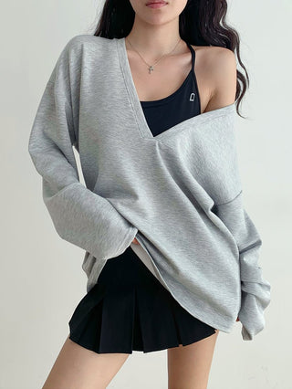 Oversized V-neck sweater
