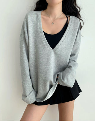 Oversized V-neck sweater