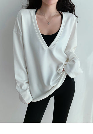 Oversized V-neck sweater