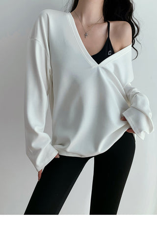 Oversized V-neck sweater