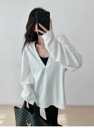 Oversized V-neck sweater