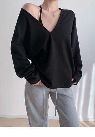 Oversized V-neck sweater