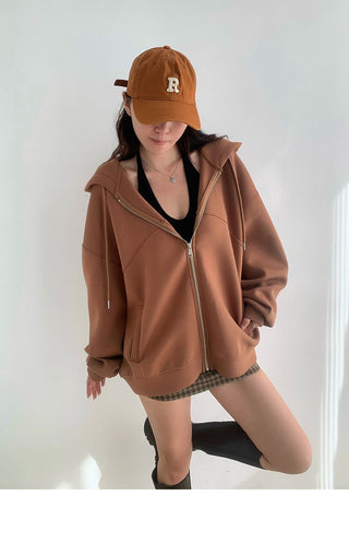 Oversized zip up sweater