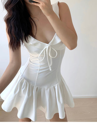 Slim umbrella waist short dress