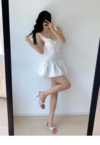 Slim umbrella waist short dress
